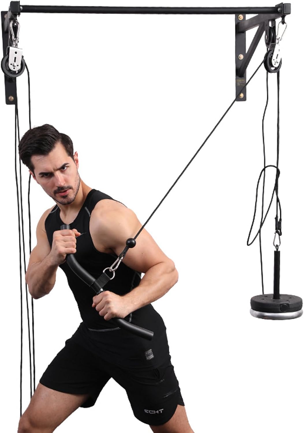 Fitness Krafttraining Stange Gym Bizeps Griff Bar Lat Pull Gerade Kabel 40CM Curl Pulldown Stange Bo