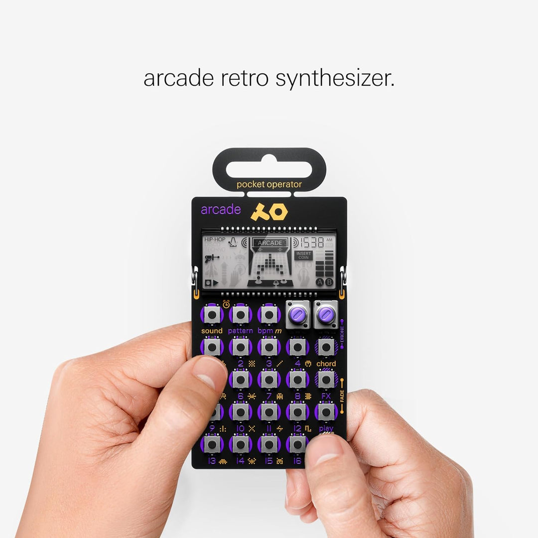 Teenage Engineering PO-20 arcade Synthesizer und Sequencer (Pocket Operator mit 16 Chords, LCD Displ