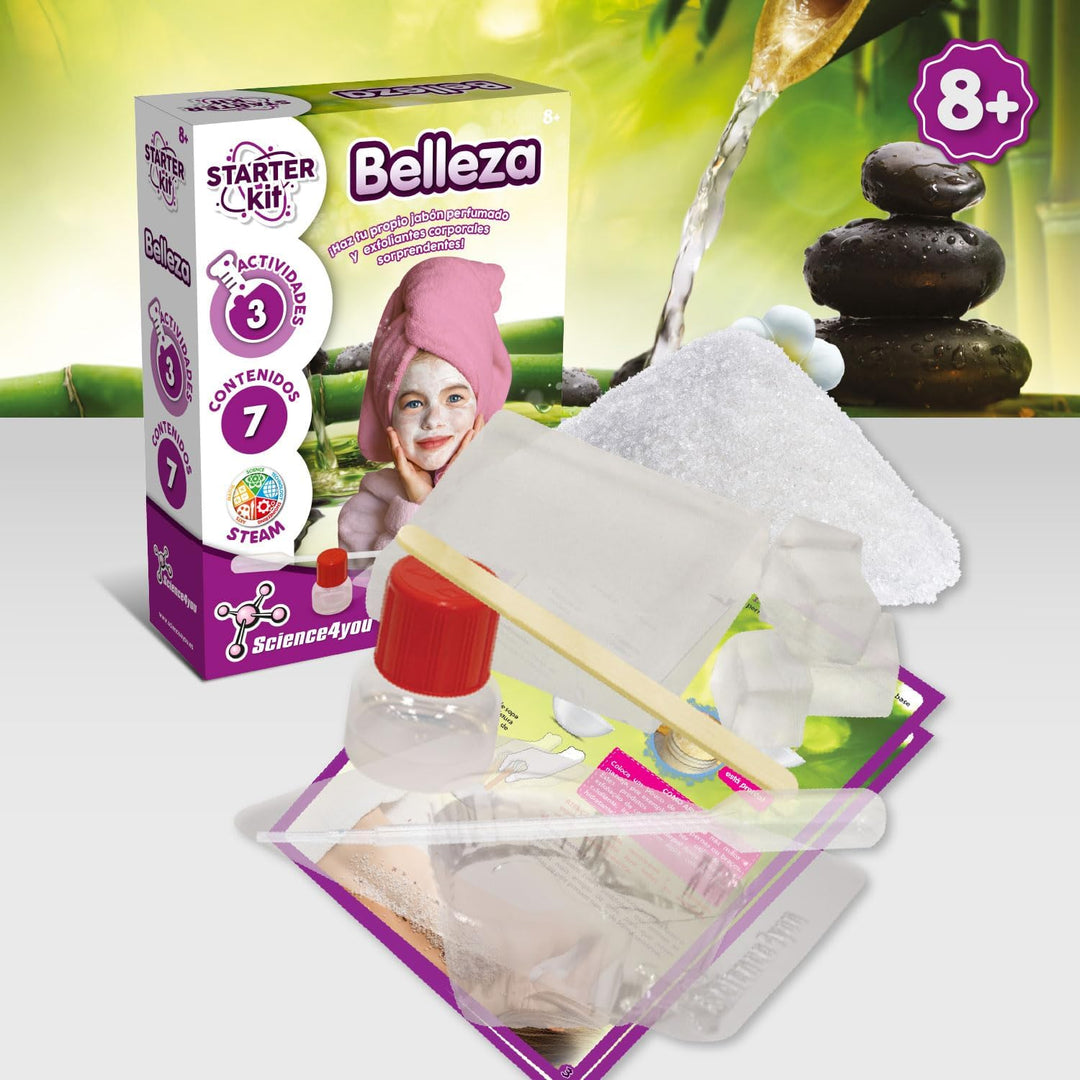 Science4you Starter Kit Beauty für Kinder ab 8 Jahren - 3 Experimente Aktivitäten und Experimente, M