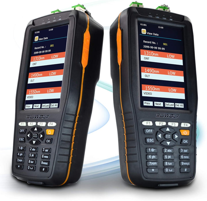 1310/1490 / 1550nm tragbares optisches PON-Leistungsmessgerät, tragbares PON-Glasfaserkabeltester-We