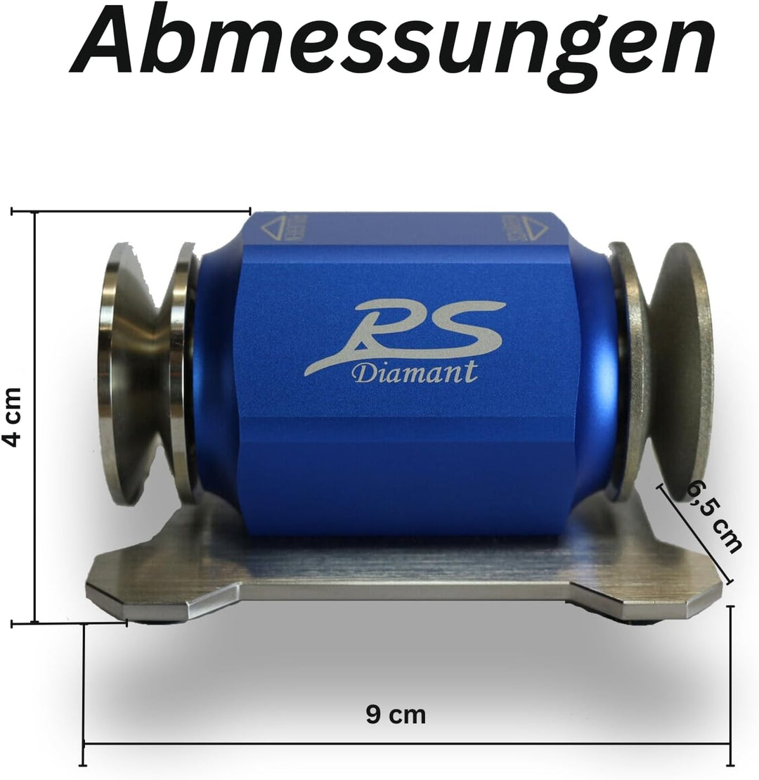 Duke-Handel Messerschärfer, Rollenschärfer, Rollenschleifer inkl. Mikrofasertuch, mit Ballig/Konvex