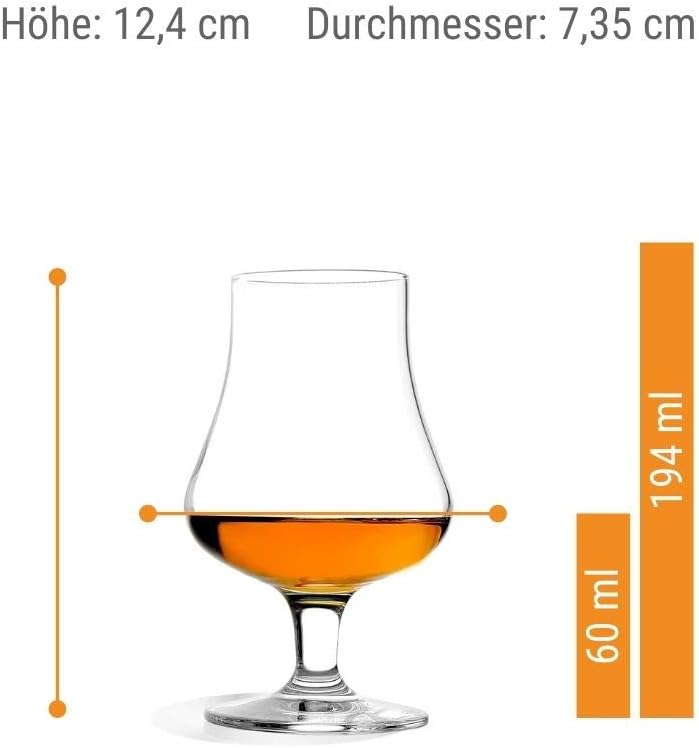 Stölzle Lausitz Nosing Glas 194 ml I Whisky Gläser 6er Set I Bleifreies Kristallglas I Hochwertiges