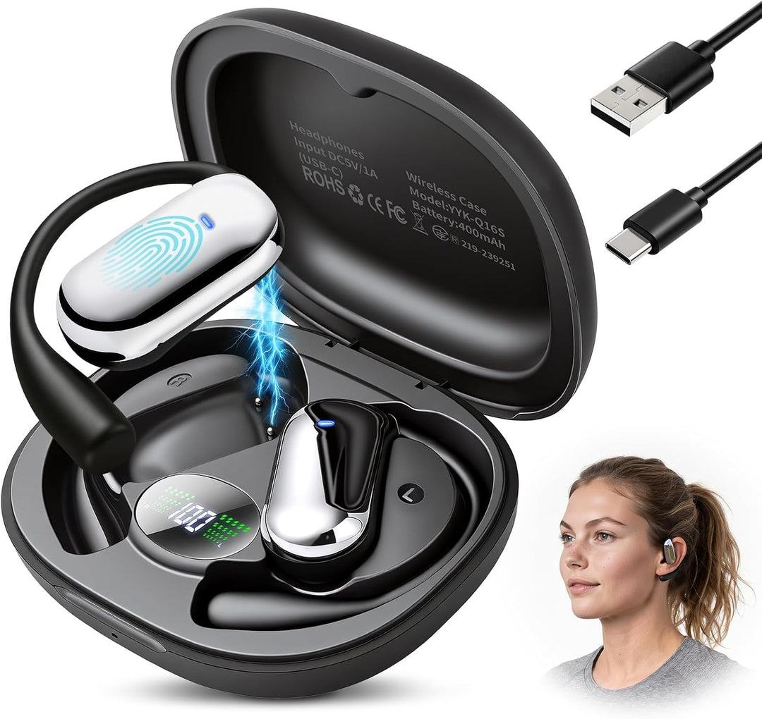 Übersetzungskopfhörer 198 Sprachen, KI-Echtzeitübersetzung, Bluetooth 6.1 | Open-Ear 4-in-1 mit App