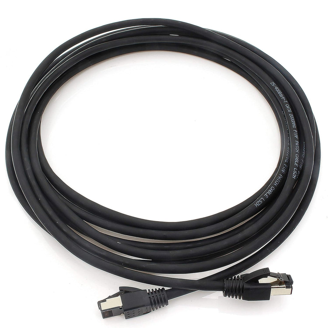 7,5m Cat 8 Netzwerkkabel CAT8 Kabel Schwarz - 10 Stück Cat.8 Lan 2000 Mhz 40 Gbit s 40GBase-T Poe+ P