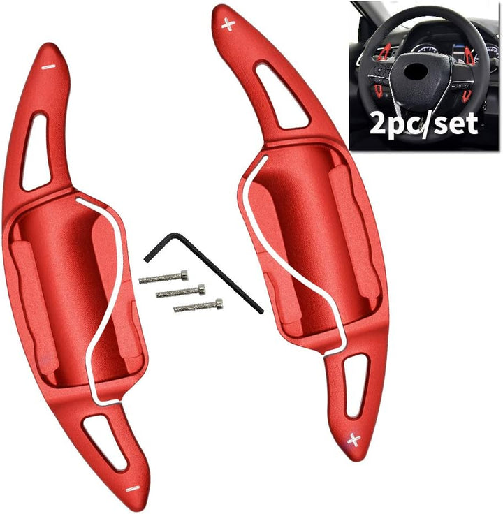 HIBEYO 1 Paar Auto Extensions Alloy Lenkräder Schaltwippen für Toyota Camry Corolla 2018 2019 2020 2