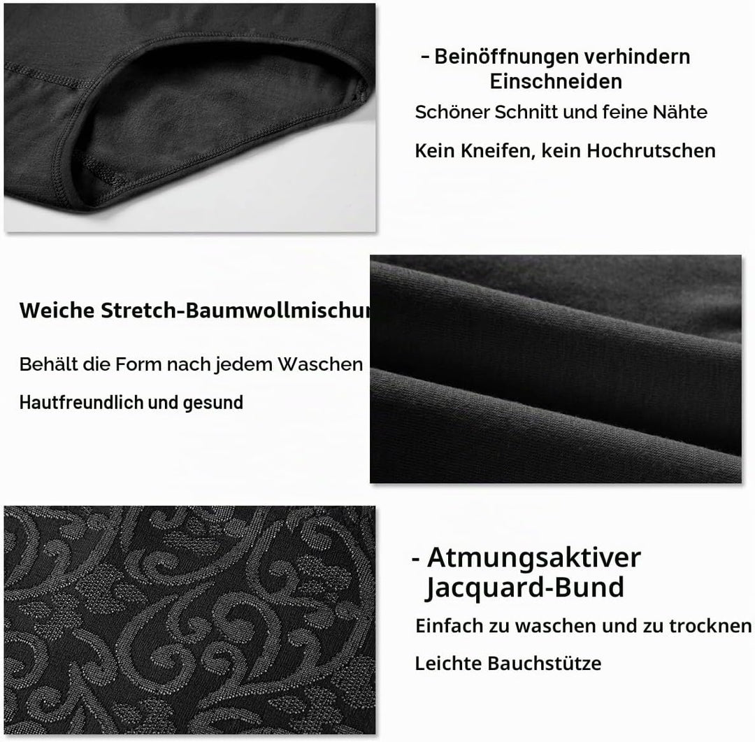 YaShaer Unterhosen Damen Baumwolle Hohe Taille Slips Hoher Taillenslip für Frauen Mehrpack, M Mehrfa