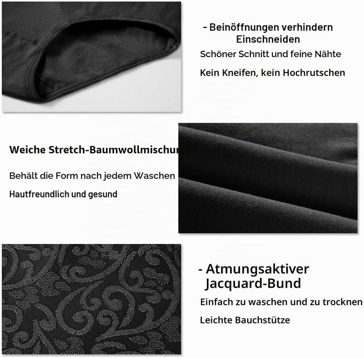 YaShaer Unterhosen Damen Baumwolle Hohe Taille Slips Hoher Taillenslip für Frauen Mehrpack, M Mehrfa