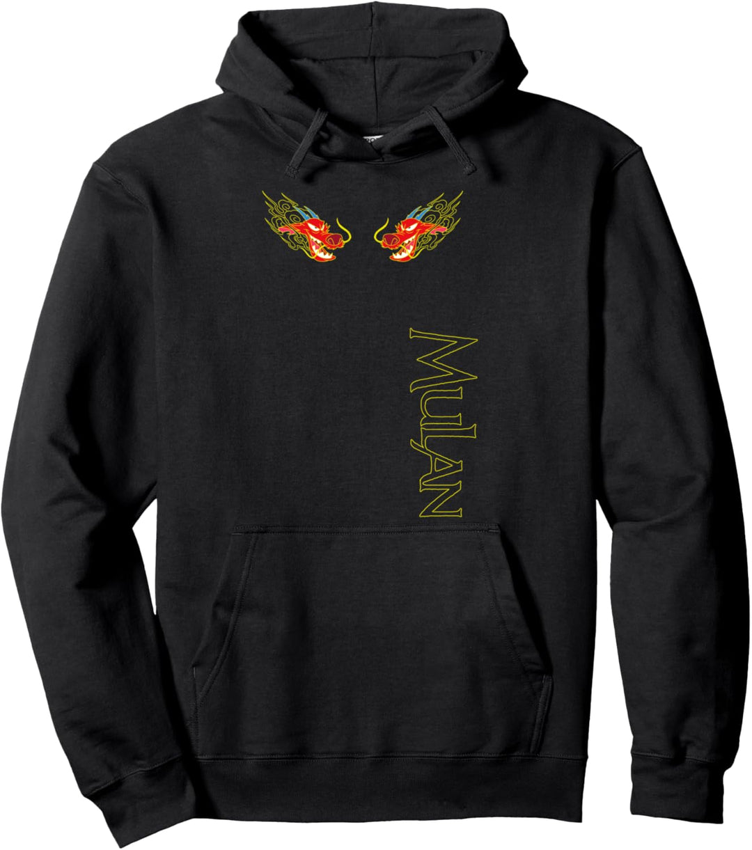 Disney Mulan Mushu Spirit Title Outline Pullover Hoodie