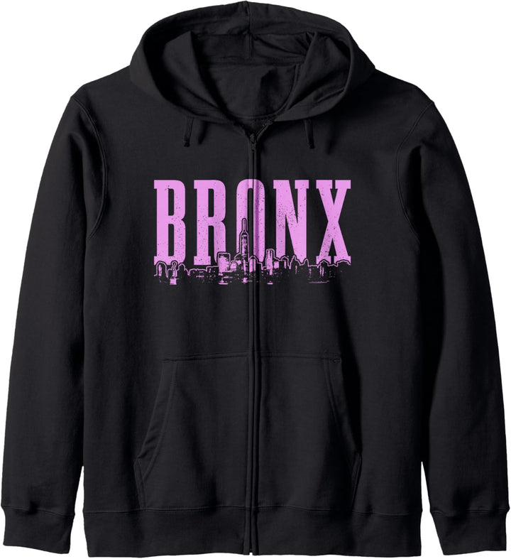 Bronx New York City Skyline NYC Vintage NY Damen Mädchen Kapuzenjacke