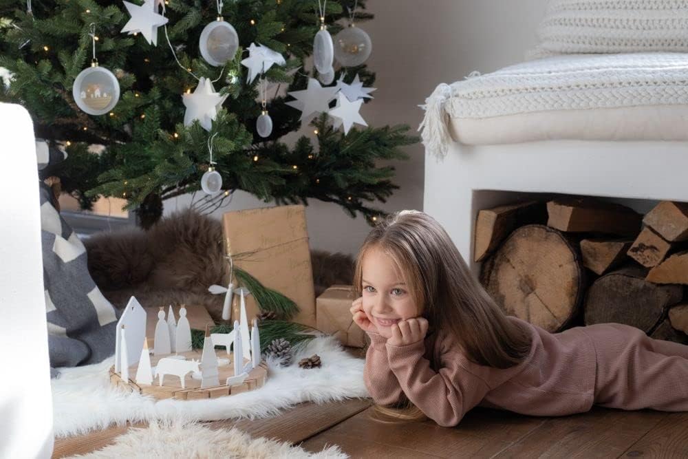 Räder Lichtobjekt rund Krippe Dia:30cm H:16cm,16 Teile