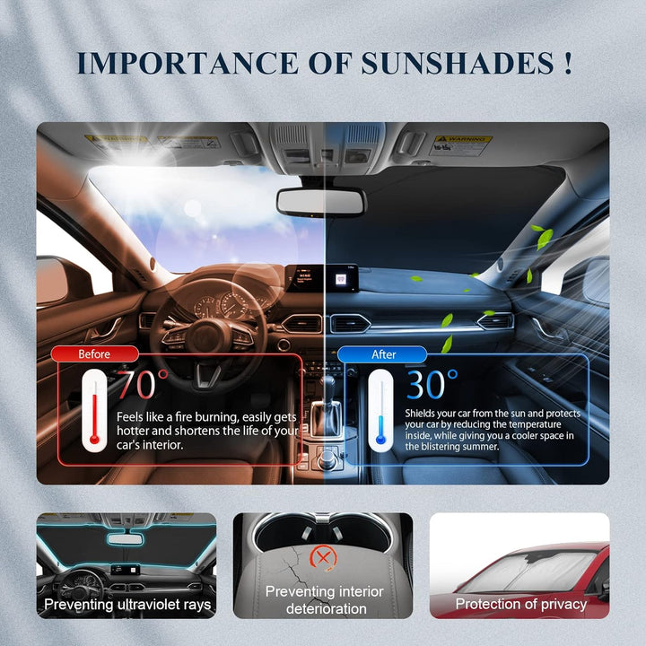 BIBIBO Mazda CX-5 Frontscheibenabdeckung Kompatibel mit Mazda cx-5 cx5 / KF 2. 2018-2022, Sonnenschu