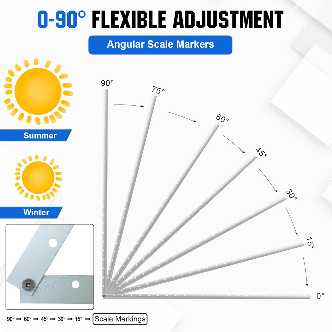 ECO-WORTHY 45in Solarpanel Halterung, 114cm Solarmodul Halterung, Halterung Balkonkraftwerk für 100W