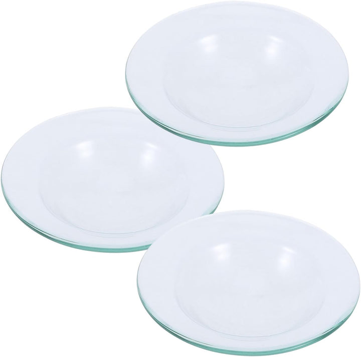 Cabilock 3Er Set Ersatzschalen Für Duftöl 4 Zoll Runde Glas Ölwärmerschalen Aromatherapie Kerzenwärm