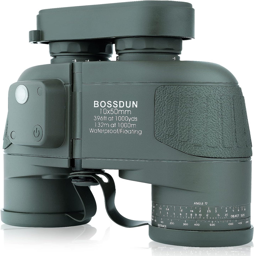 BOSSDUN 10x50 Marine Fernglas,Fernglas mit Nachtsicht Entfernungsmesser und Kompass, für Wassersport