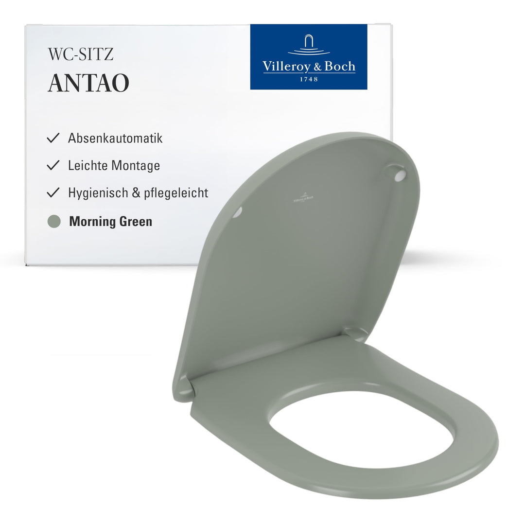 Villeroy & Boch Antao WC-Sitz - Toilettendeckel mit Absenkautomatik - Abnehmbarer, bruchsicherer Toi