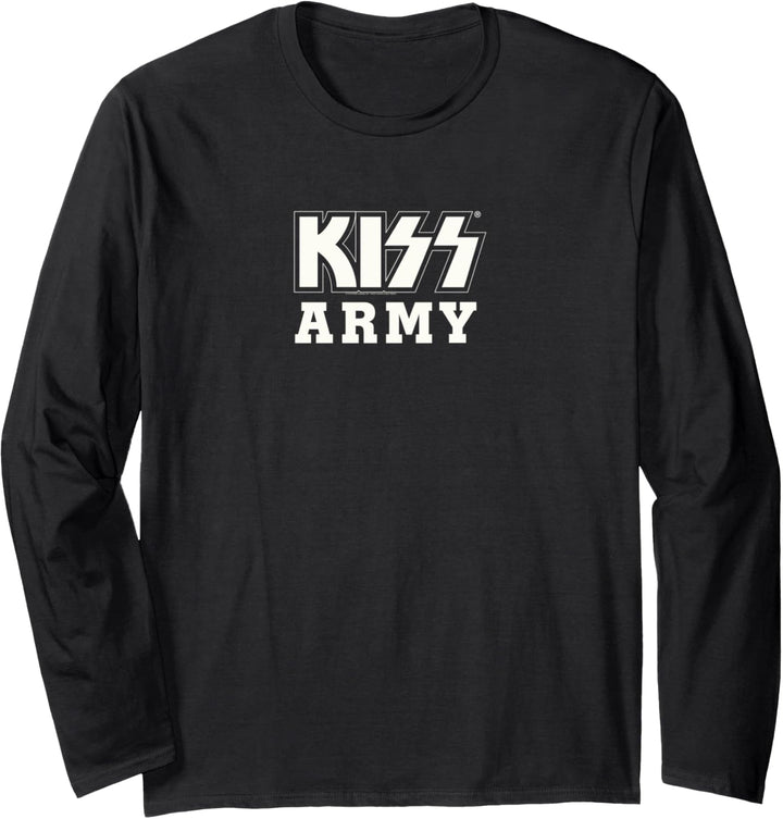 KISS - Logo von KISS Army in Weiss Langarmshirt