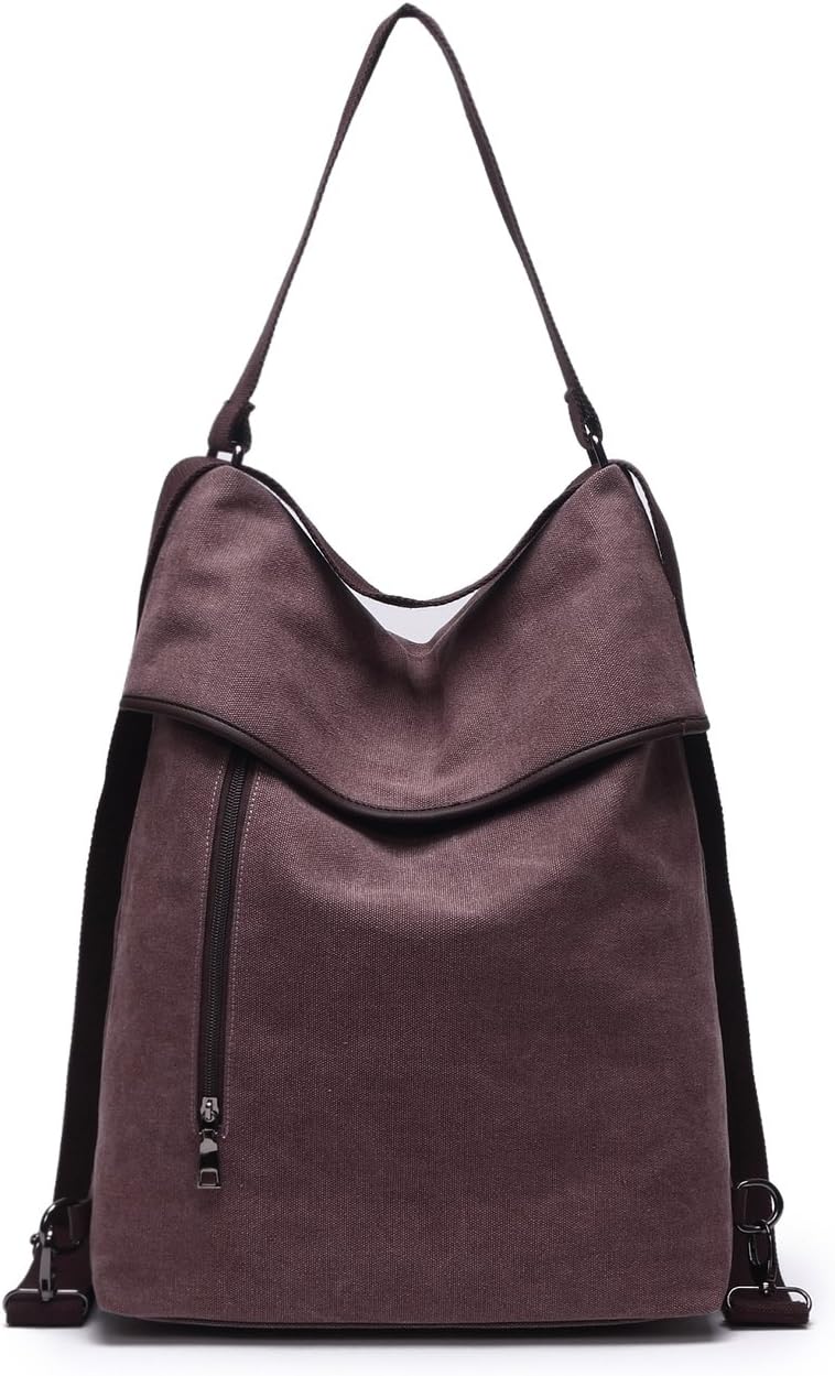 Travistar Damen Canvas Schultertasche Rucksack Gross Handtasche Vintage Damen umhängetasche Anti Die