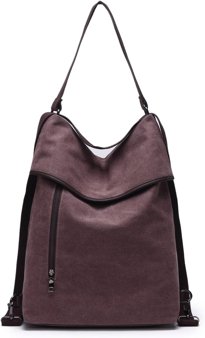 Travistar Damen Canvas Schultertasche Rucksack Gross Handtasche Vintage Damen umhängetasche Anti Die