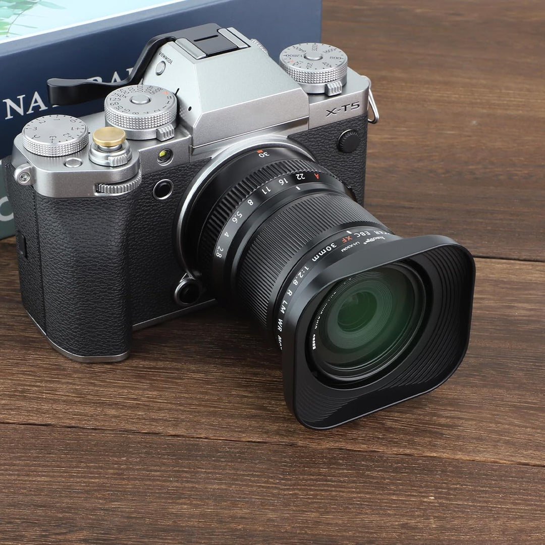 Haoge LH-X30M Gegenlichtblende aus Metall, quadratisch, für Fujifilm Fujinon XF 30 mm F2.8 R LM WR M