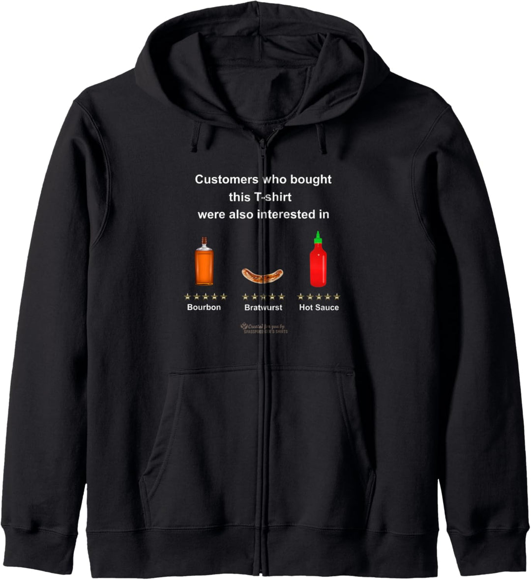 Bourbon, Bratwurst, Hot Sauce lustiges Sprüche Kapuzenjacke