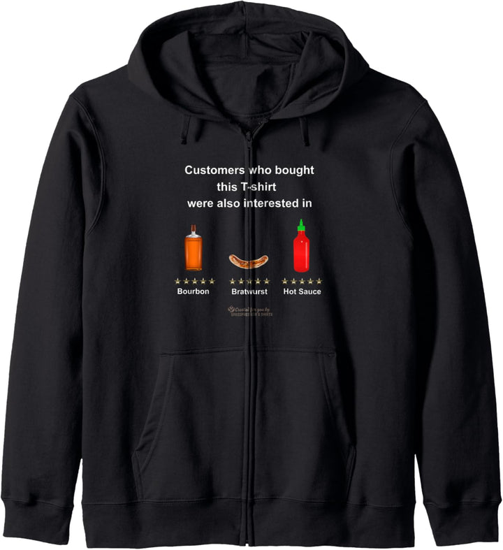 Bourbon, Bratwurst, Hot Sauce lustiges Sprüche Kapuzenjacke