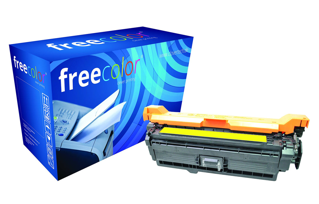 freecolor CE402A für HP Color LaserJet M551, Premium Tonerkartusche, wiederaufbereitet, 6.000 Seiten