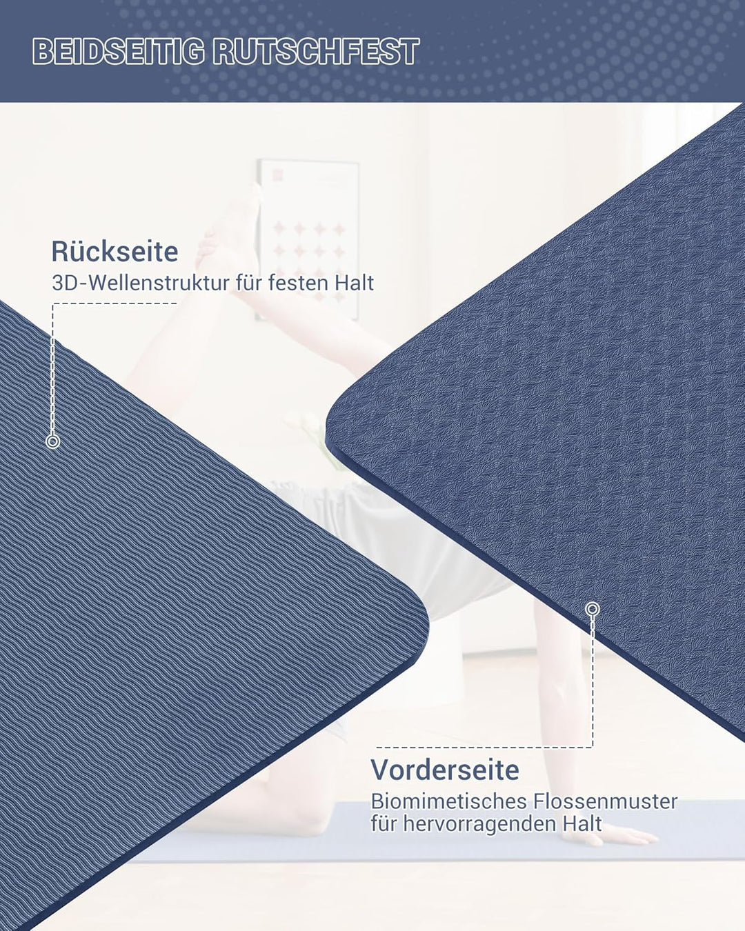 Good Nite Gymnastikmatte Yogamatte Fitnessmatte Rutschfest Trainingsmatte Sport Turn Matten Pilates