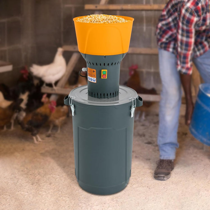 Elektrische Getreidemühle mit 5 Schleifsieb Kornmühle Fassungsvermögen 60 Liter 1300W Zerkleinerer f