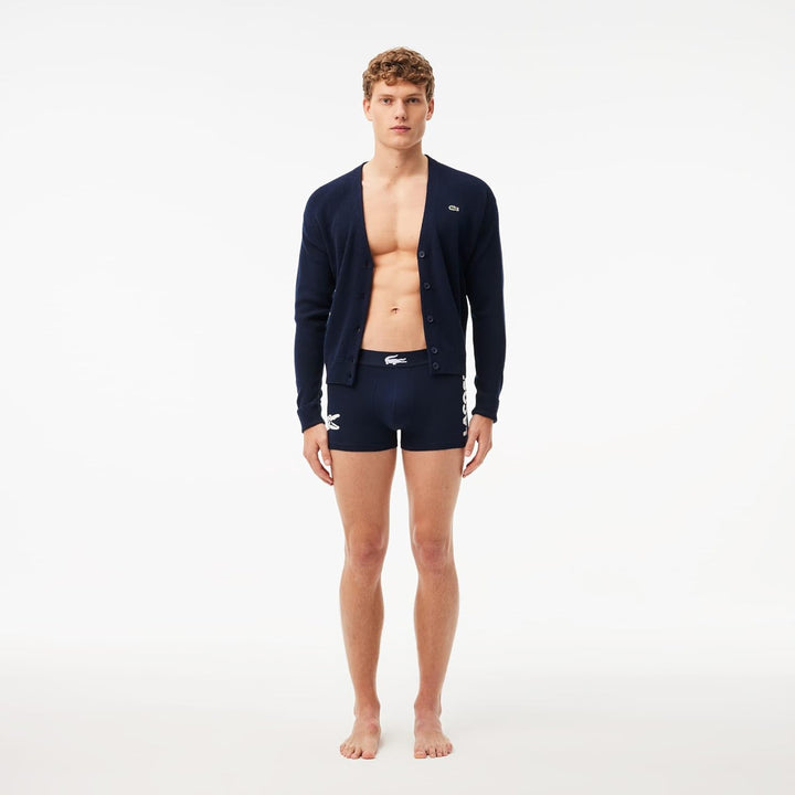 Lacoste Herren 5h1803 Unterwäsche (3er Pack) M Marine/Blanc-argent Chine, M Marine/Blanc-argent Chin