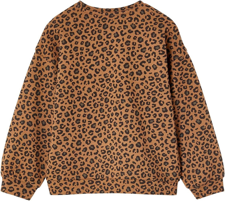 ENVIE DE FRAISE Mädchen Sweatshirt Mama-Tochter-Capsule Leopard, Bio-Baumwolle 92-98 Beige, 92-98 Be