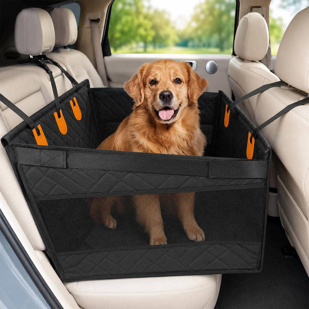 Hundesitz Auto Rückbank, Autositz Hund für Mittelgrosse & Grosse Hunde, Wasserdichter, Rutschfester