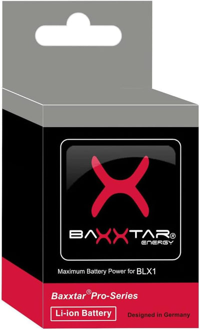 Baxxtar MaxProtect BLX-1 Akku (2400mAh) mit NTC-Sensor und V1 Gehäuse - für OM-1 1x BLX-1 MaxProtect