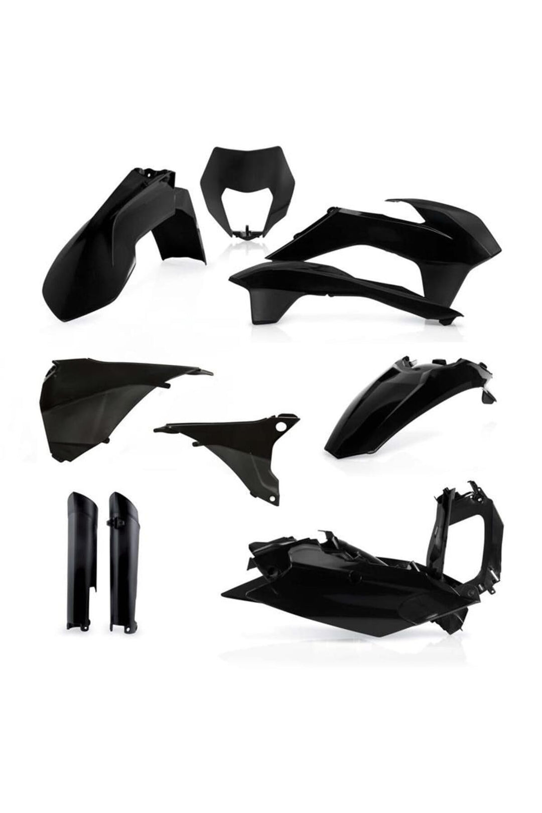 FULL Kit PLASTEN KTM EXC EXC-F 2014 SCHWARZ