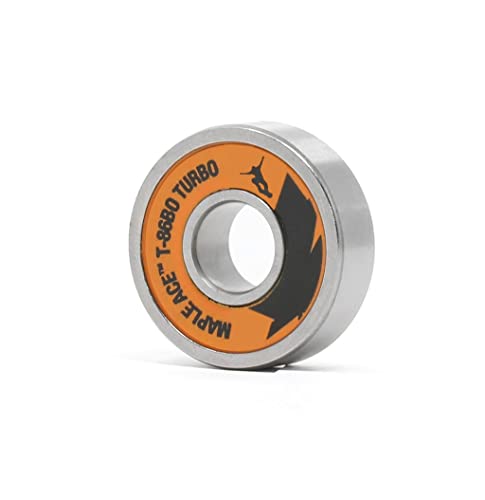 MAPLE ACE TURBO Skateboard Kugellager Orange, mit Spacers (8 Pack)