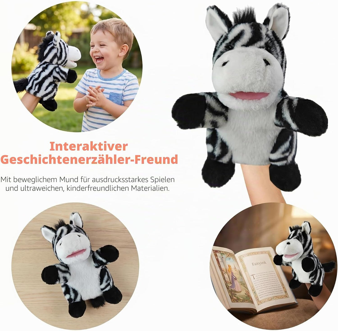 2026 Tierhandpuppen für Kinder,Kleinkind enthält Wolf,Tiger,Löwe,AFFE und bewegliche offene Münder,p