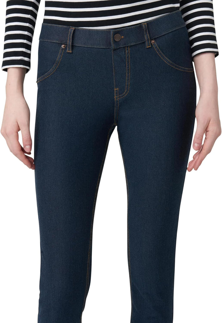 Essential Denim-Leggings für Damen von HUE | Modische Leggings mit Gesässtaschen XS Deep Indigo Wash