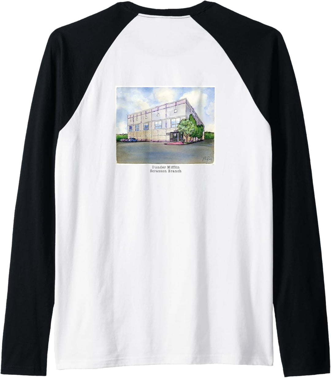 The Office Dunder Mifflin Aquarell Illustration Raglan