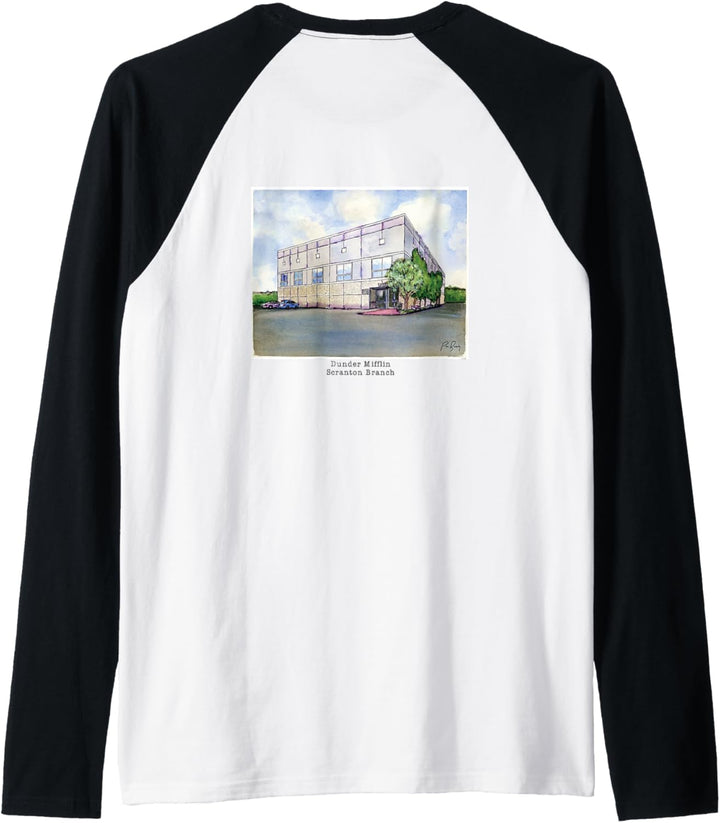 The Office Dunder Mifflin Aquarell Illustration Raglan