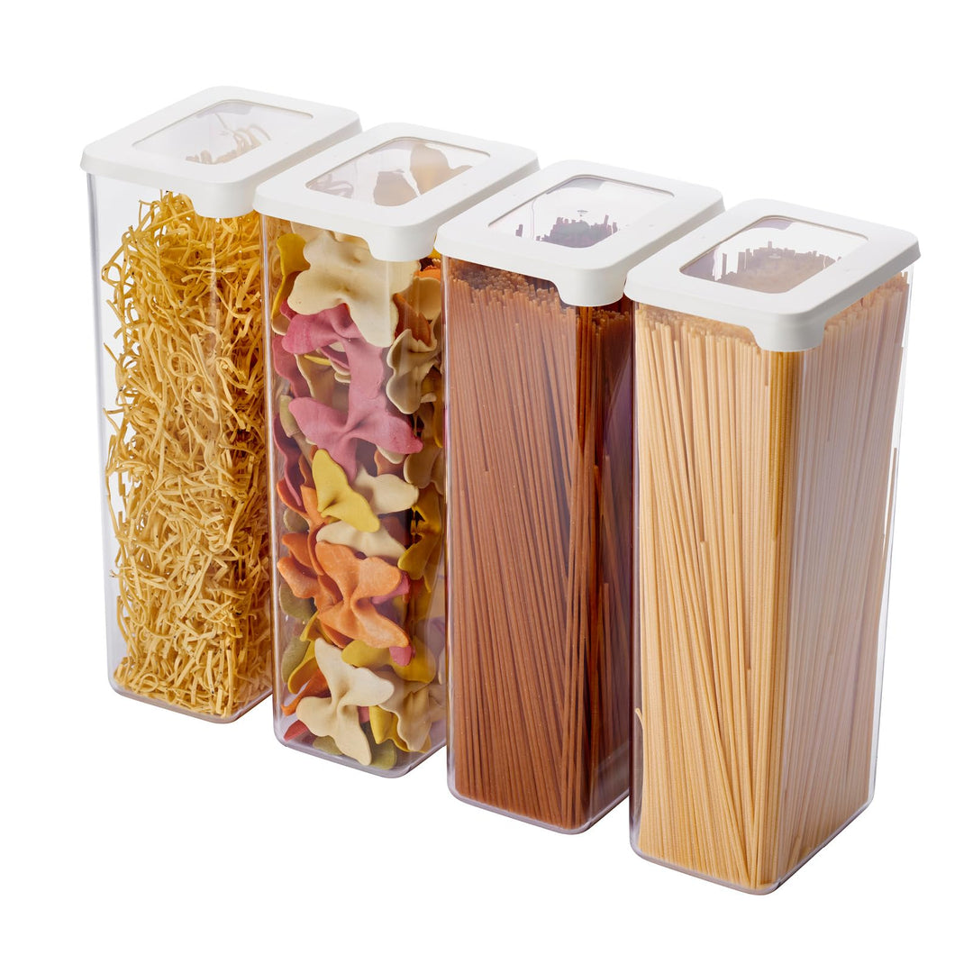 SmartStore Vorratsdosen 2.25L Set mit 4 Stück - Spaghetti aufbewahrung für pasta, BPA-frei, Spülmasc