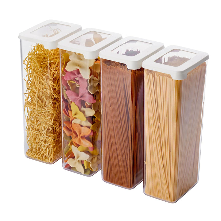 SmartStore Vorratsdosen 2.25L Set mit 4 Stück - Spaghetti aufbewahrung für pasta, BPA-frei, Spülmasc