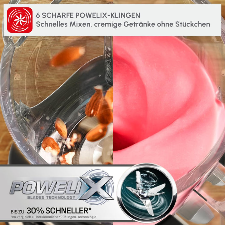 Tefal PerfectMix+ Hochgeschwindigkeits-Standmixer, 3 automatische Programme, Powelix-Klingentechnolo