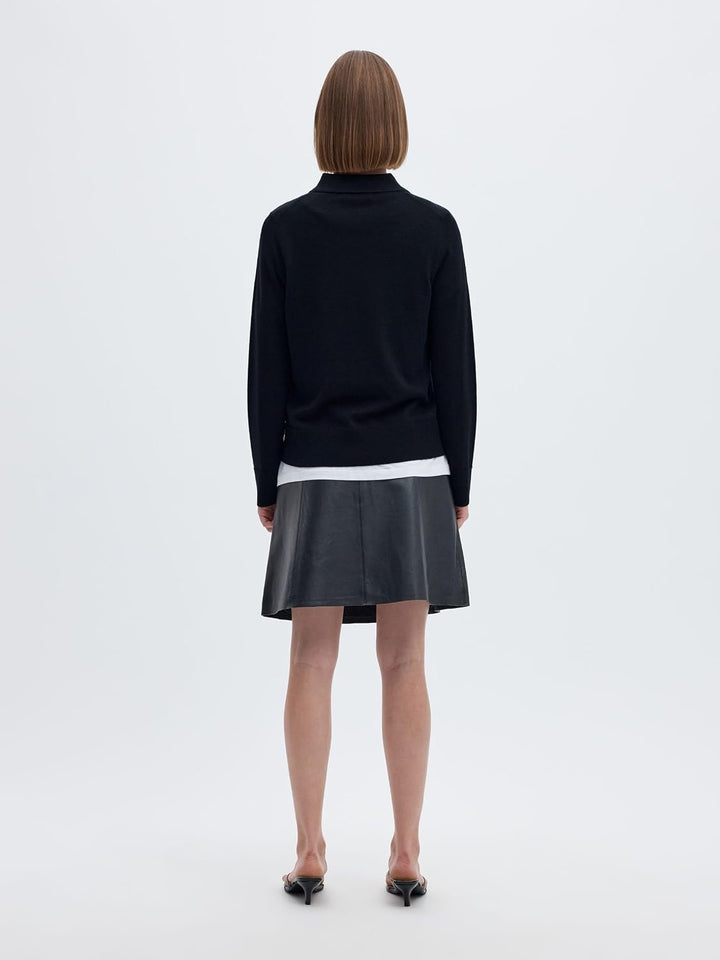 Selected Femme Female Lederrock Mini 42 Schwarz, 42 Schwarz