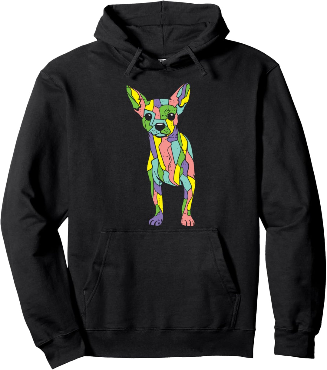 Colorful Chihuahua Cute Chiwawa Art Pet Dog Lover Owner Gift Pullover Hoodie
