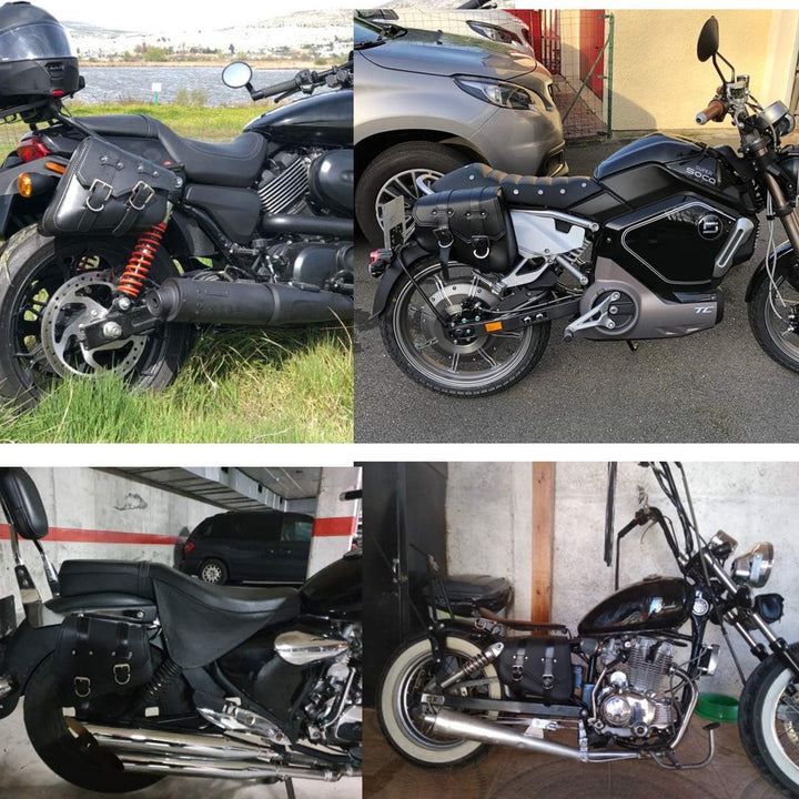 Motorrad PU Leder Satteltasche Universal Motorräder Werkzeugtaschen (Recht)