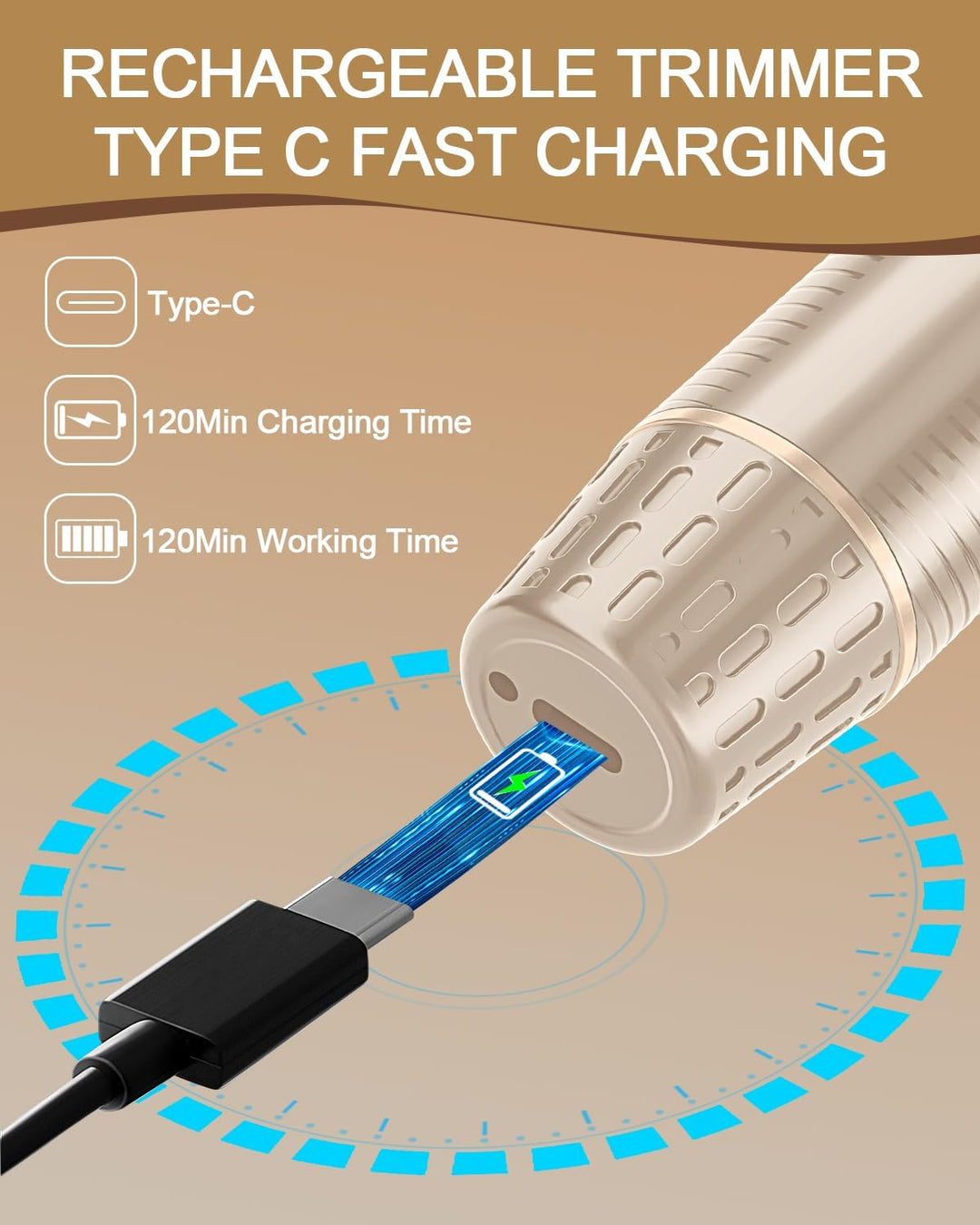 Nasenhaartrimmer, USB Wiederaufladbar Nasenhaarschneider 3 in 1 Set Ohrhaarschneider mit Doppelschne