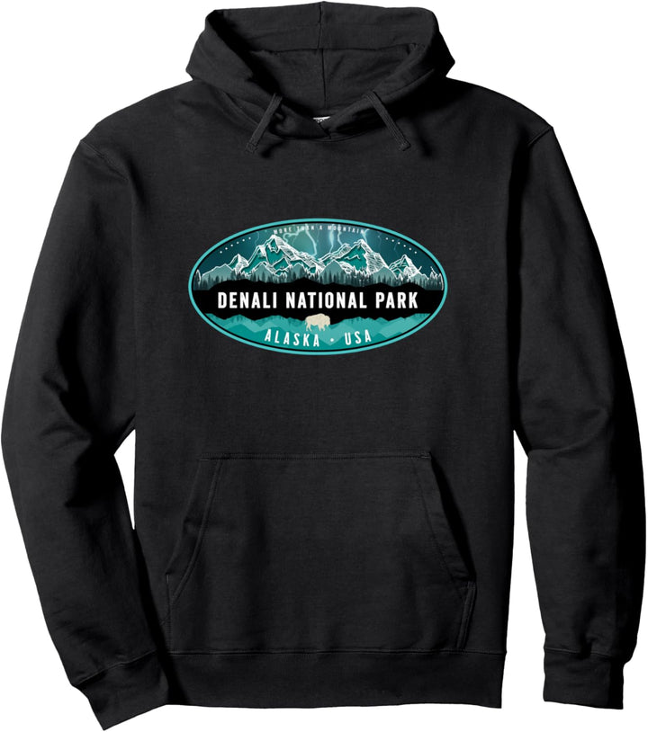 Denali National Park Alaska Hiking Camping Souvenir Gifts Pullover Hoodie