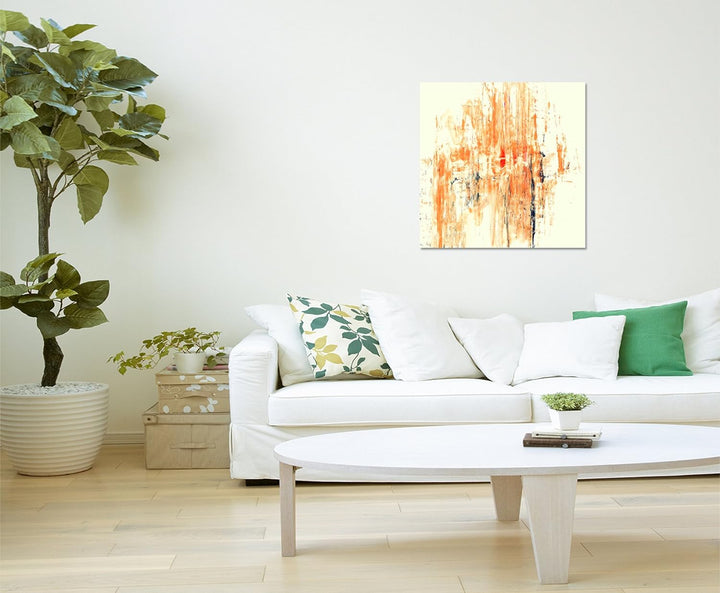 Paul Sinus Art Modernes Wandbild Abstrakt007_60x60cm Abstrakte Kunst Kunstdruck auf Leinwand Zeitlos
