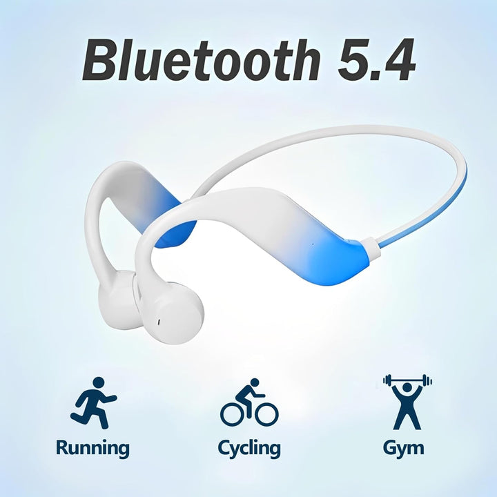 Bone Conduction Kopfhörer Bluetooth 5.4 mit 32-GB-MP3-Speicher, Open-Ear Knochenschall Sport Kopfhör