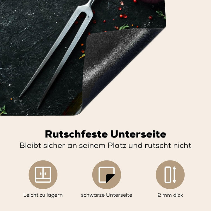 Herdabdeckplatte 80x52 cm Einteilig Herdabdeckung Abdeckplatte für Ceranfeld Abdeckung Induktionskoc