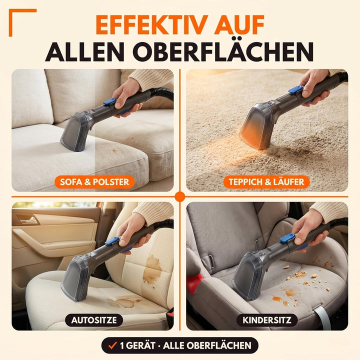 SOMMERTAL MultiCleaner WS600 Polsterreiniger, Waschsauger | Gerät für Teppiche, Treppen, Polster, So